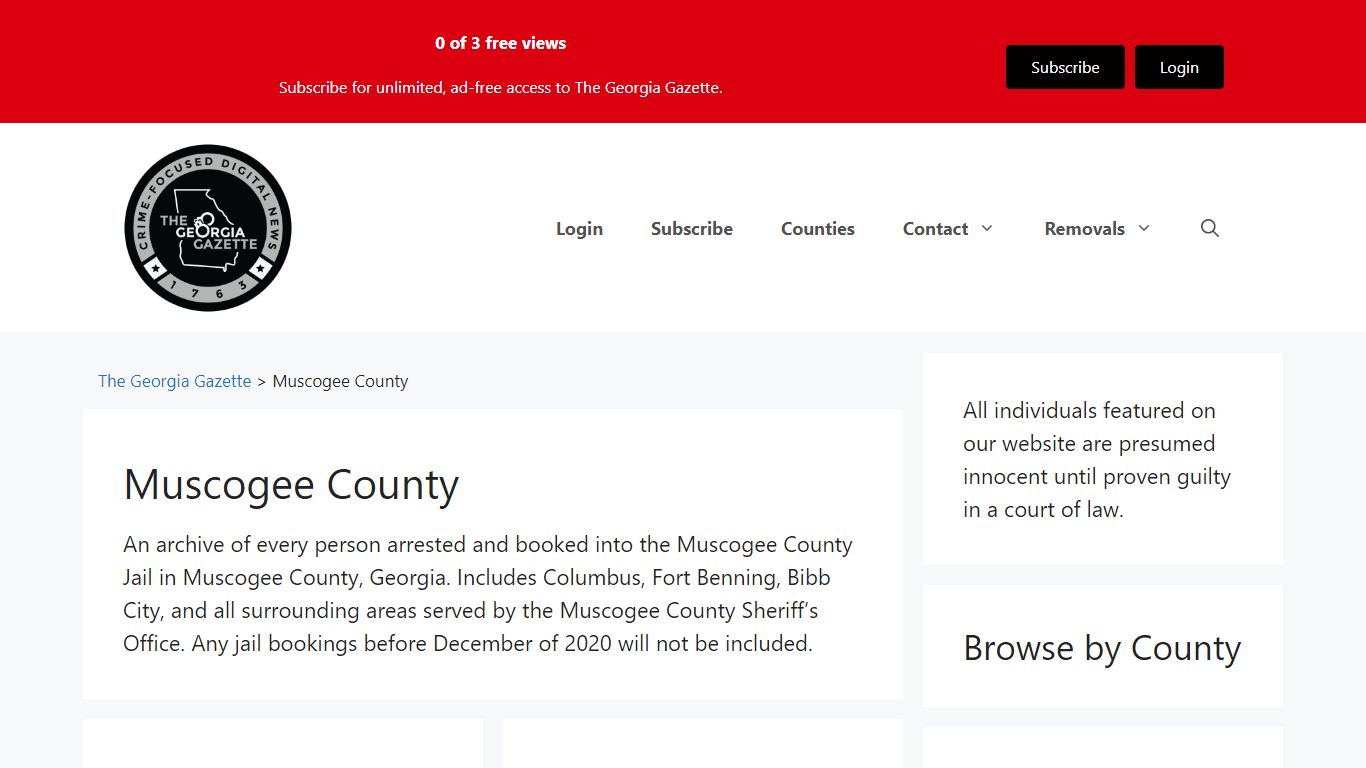 Muscogee County - The Georgia Gazette